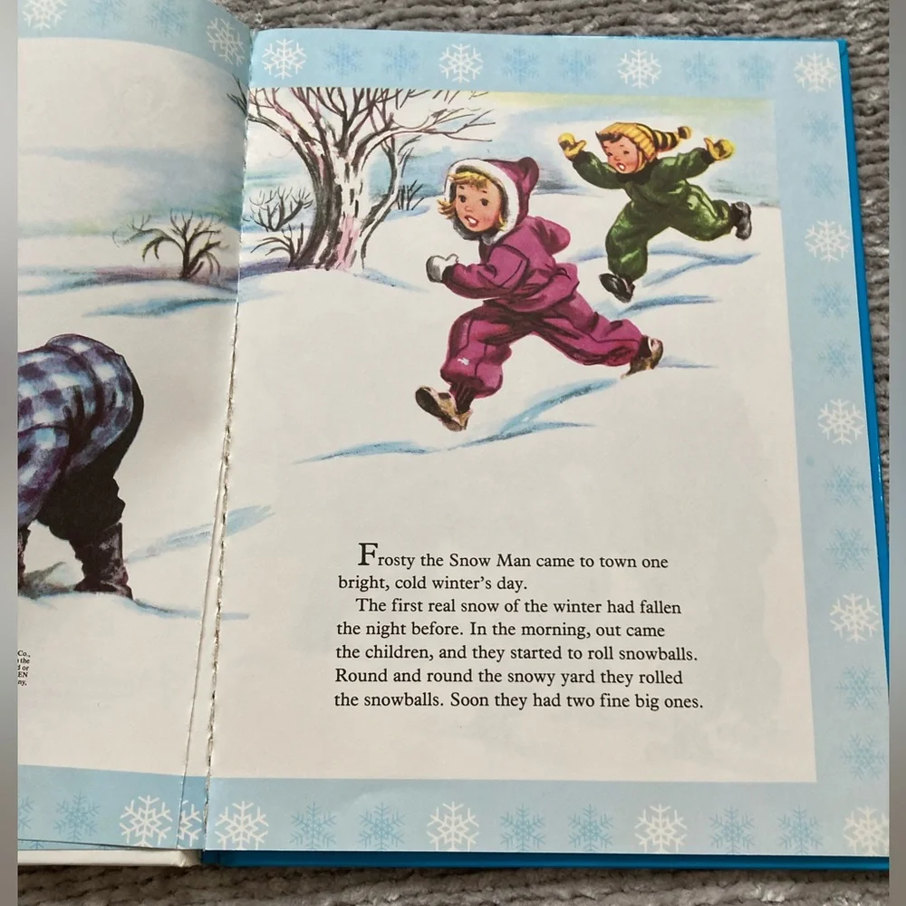 Vintage Large Golden‎ Book Frosty The Snowman Hardcover 1950
